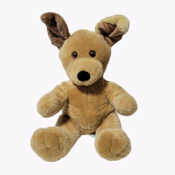 Build A Bear Brown Puppy Dog 13 inch Plush Stuffed Animal Toy BAB One Dark Ear - Picture 1 of 6